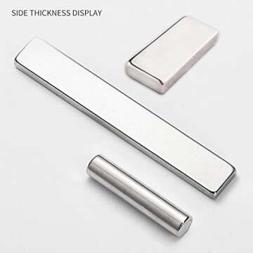 JERCLITY 7 Pieces Cat Eye Magnet for Nails Double-Head Nail Magnetic Stick Multi-Function Magnet Board Square Thickened Cat Eye Strong Magnet Plate Nail Magnet Tool Set for Cat Eye Gel Polish Nail Art