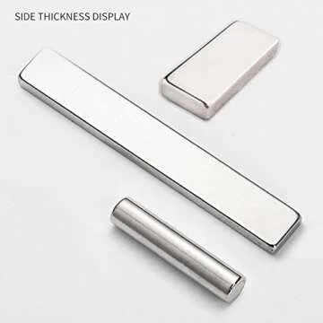 JERCLITY 7 Pieces Cat Eye Magnet for Nails Double-Head Nail Magnetic Stick Multi-Function Magnet Board Square Thickened Cat Eye Strong Magnet Plate Nail Magnet Tool Set for Cat Eye Gel Polish Nail Art