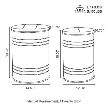 Glitzhome Rustic Storage Ottoman Seat - Stylish & Functional