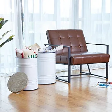 Glitzhome Rustic Storage Ottoman Seat - Stylish & Functional