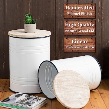 Glitzhome Rustic Storage Ottoman Seat - Stylish & Functional