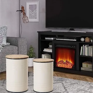 Glitzhome Rustic Storage Ottoman Seat - Stylish & Functional