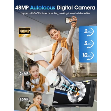 Autofocus 4K Vlogging Camera with 32GB Card and 48MP