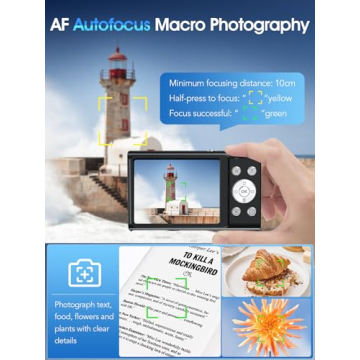 Compact 4K Digital Camera with 48MP for Beginners