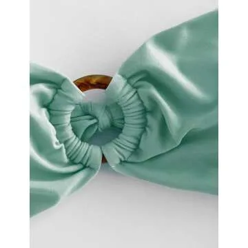 ZAFUL Bandeau Bikini O Ring Tie Back Two Piece Swimsuit