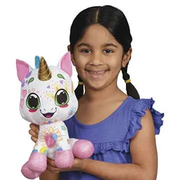 Crayola 12" Deluxe Color ’N Plush Unicorn - Draw, Wash Reuse