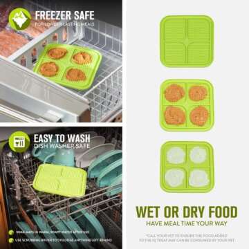 Hyper Pet IQ Treat Lick mat for Dogs, Dog Slow Feeder & Cat Lick mats | Great Alternative to Slow Feeder Bowls & Cat Feeders | Perfect Dog Licking mat, Cats Puzzle & Enrichment Toys