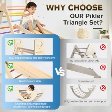 BlueWood Pikler Triangle Set 7in1 Climbing Toys Indoor Playground