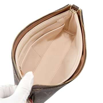 Lckaey Purse Organizer for Large Liner Compatible with Pochette Accessories Pouch Inside Insert 3039-Beige