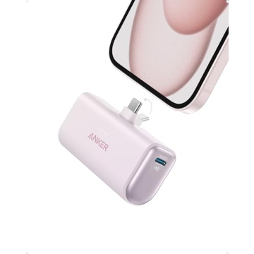 Anker iPhone 16 Portable Charger, Nano Power Bank with Built-in USB C Connector, 5,000mAh Portable C...