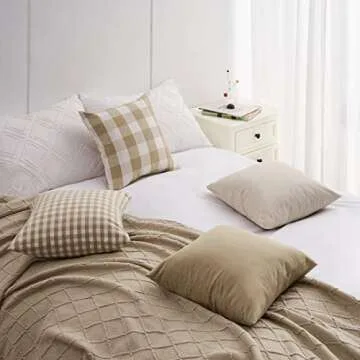 Topfinel 18x18 Farmhouse Buffalo Check Pillow Covers Set