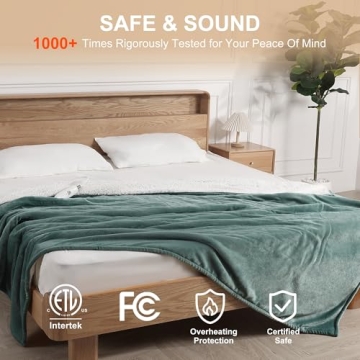 Ultra Warm Electric Blanket Twin - Sherpa & Flannel Comfort