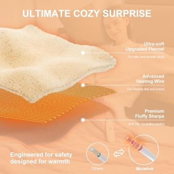 Ultra Warm Electric Blanket Twin - Sherpa & Flannel Comfort
