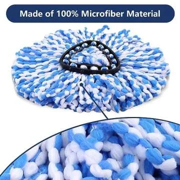 2 Pack Mop Head Replacement Compatible with O Cedar 2 Tank System Spin Mop and Bucket, Easy Cleaning Microfiber Mop Replace Head, 360 Degree Spin Mop Refill for Floor Cleaning