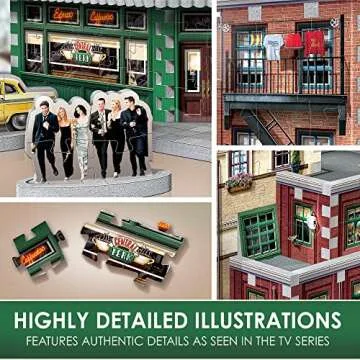 Wrebbit3D Friends Central Perk Puzzle - 440 Real Pieces