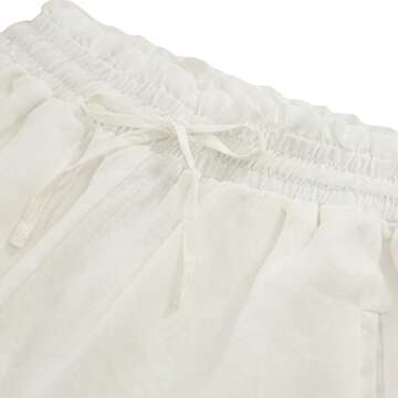 Amazhiyu Women's Casual Linen Drawstring Shorts