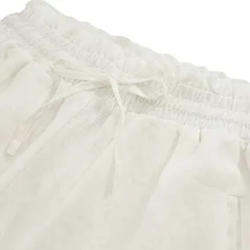 Amazhiyu Women's Casual Linen Drawstring Shorts