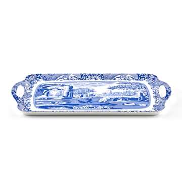 Pimpernel Spode Blue Italian Collection Large Handled Tray | Serving Tray for Lunch, Coffee, or Brea...