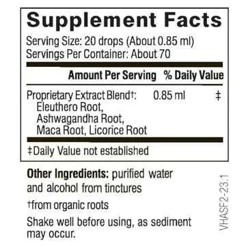 Dr. Wilson's Herbal Adrenal Support Formula adaptogenic Herbs for Daily use, Sleep and Energy Support 2 Ounces