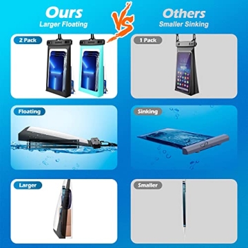 newppon Floating Waterproof Phone Pouch for Beach and Swimming