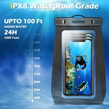 newppon Floating Waterproof Phone Pouch for Beach and Swimming
