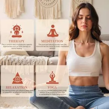 AKLOT HandMade Meditation Singing Bowl: Tibetan Sound Bowl Set with Pure Tone, Sound Bath Bowl with ...