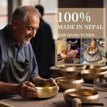 AKLOT HandMade Meditation Singing Bowl Set for Healing