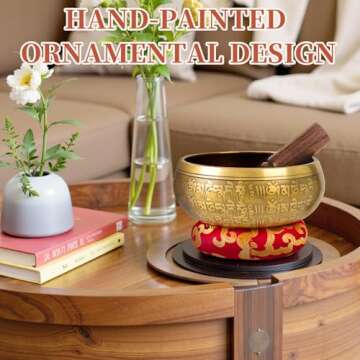 AKLOT HandMade Meditation Singing Bowl Set for Healing