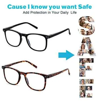 AOSM Blue Light Blocking Glasses for Eye Relief
