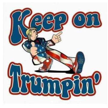Keep ON TRUMPIN Decal Bumper Vinyl Decal Sticker for Cars, Laptops & More