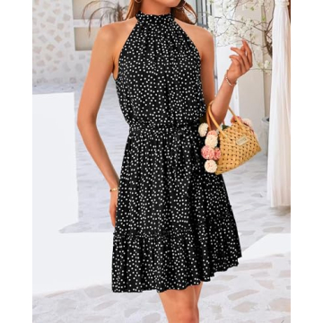 Summer Halter Neck Dress for Women - BTFBM Style