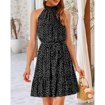 Summer Halter Neck Dress for Women - BTFBM Style