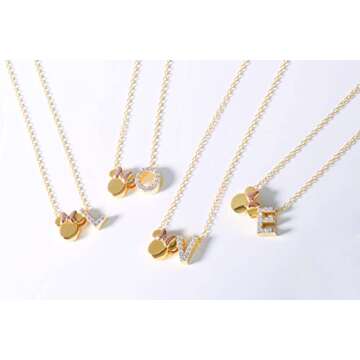 Minnie Mouse Initial Necklace - Personalized Charm & Style