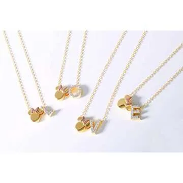 Minnie Mouse Initial Necklace - Personalized Charm & Style