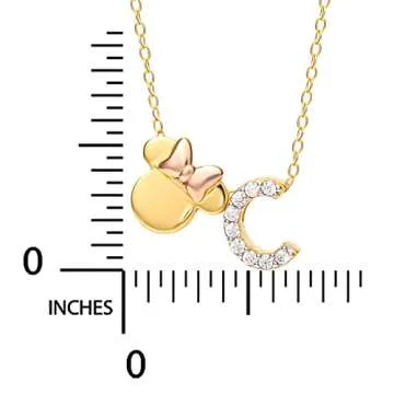 Minnie Mouse Initial Necklace - Personalized Charm & Style