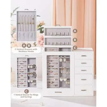 Elegant Large Jewelry Box for Women - Homde Organizer