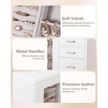 Elegant Large Jewelry Box for Women - Homde Organizer