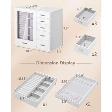 Elegant Large Jewelry Box for Women - Homde Organizer