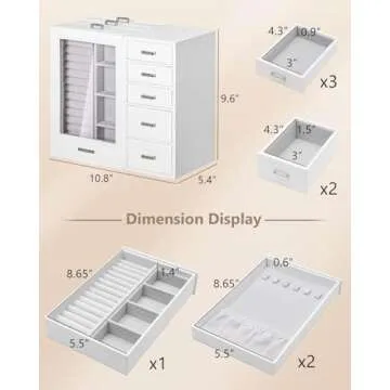 Elegant Large Jewelry Box for Women - Homde Organizer