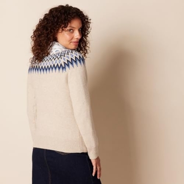 Amazon Essentials Cozy Women's Crewneck Sweater in Fair Isle Style