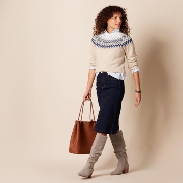 Amazon Essentials Cozy Women's Crewneck Sweater in Fair Isle Style