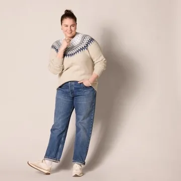 Amazon Essentials Cozy Women's Crewneck Sweater in Fair Isle Style