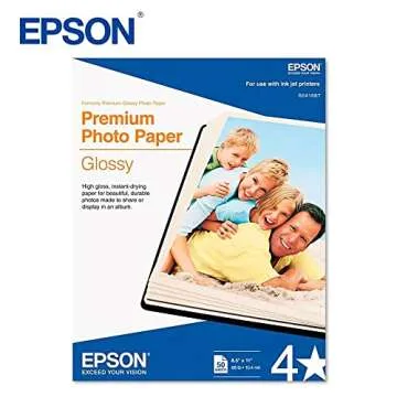 Epson Premium Photo Paper GLOSSY 50 Sheets for Inkjet Printers