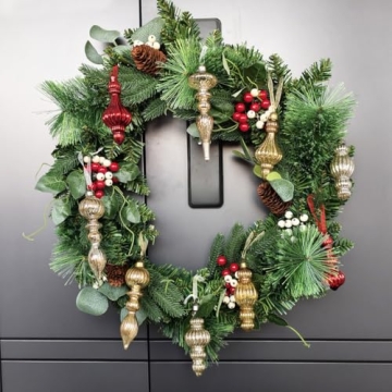 Hand-Blown Silver Glass Christmas Ornaments 9 Piece Set