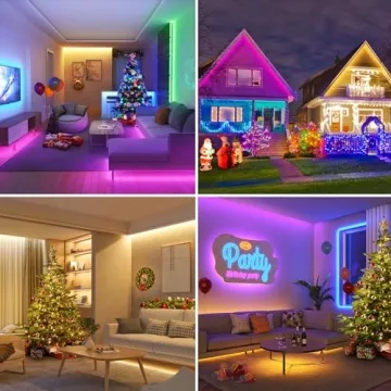 Lepro 50ft LED Strip Lights - Colorful Ambiance for Any Space