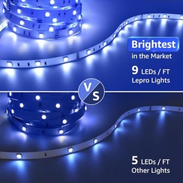Lepro 50ft LED Strip Lights - Colorful Ambiance for Any Space