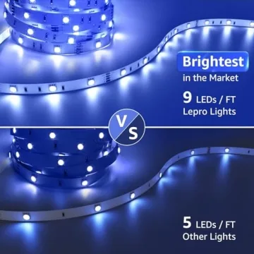 Lepro 50ft LED Strip Lights - Colorful Ambiance for Any Space