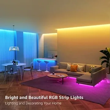 Lepro 50ft LED Strip Lights - Colorful Ambiance for Any Space