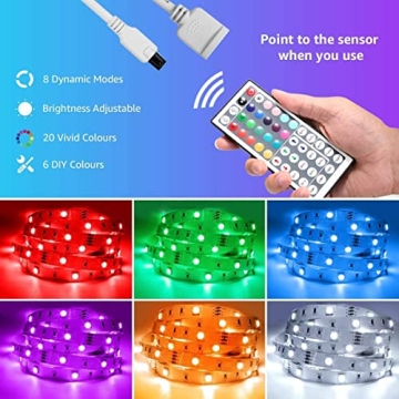 Lepro 50ft LED Strip Lights - Colorful Ambiance for Any Space