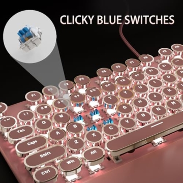 Camiysn Retro Typewriter Mechanical Gaming Keyboard